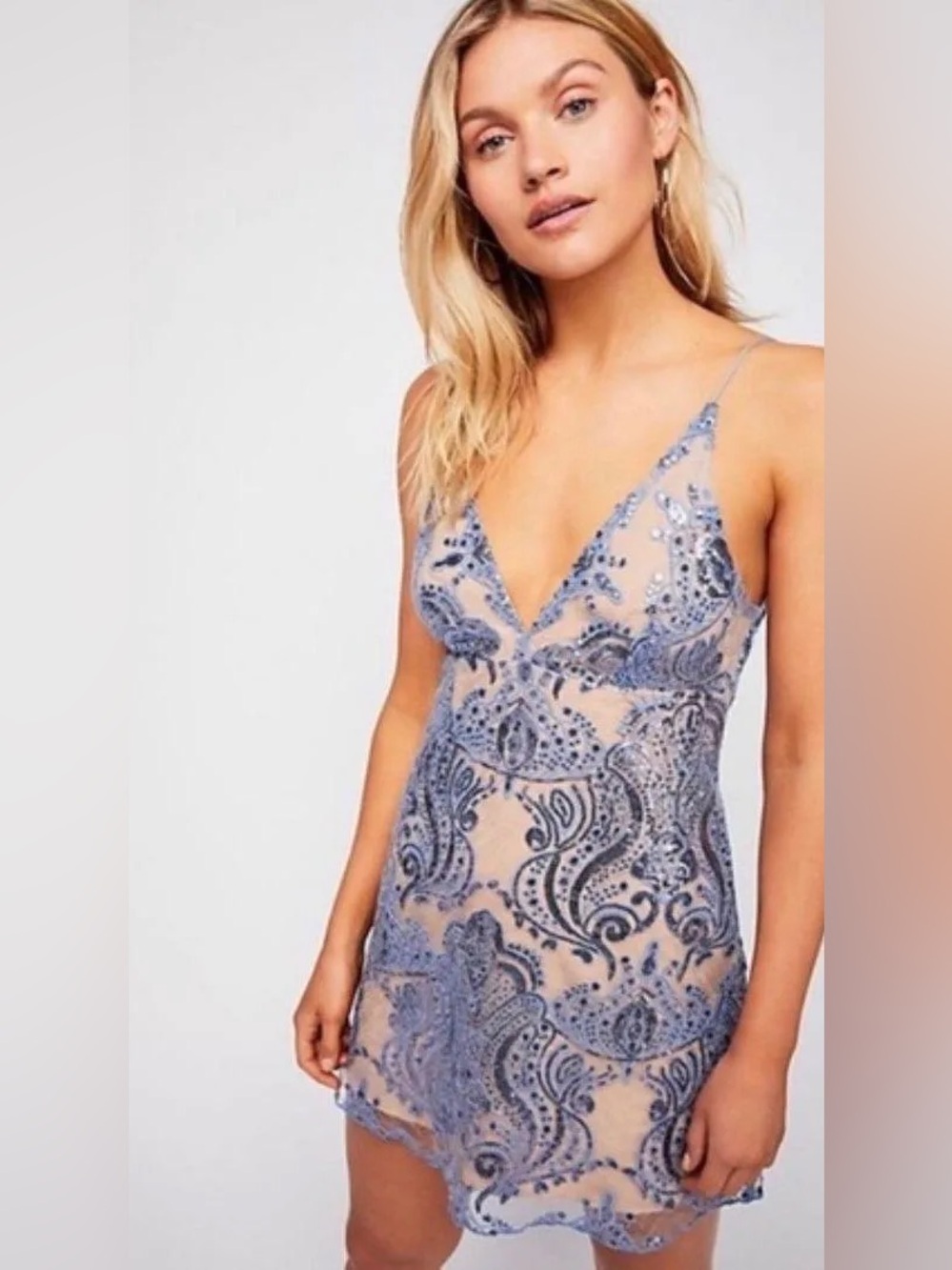 NWT Free People Night Shimmers Sequin Mini Dress